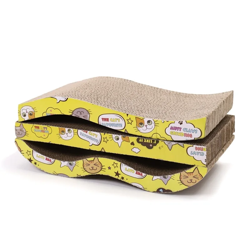 Cat Scratch Board Straight/S/W Shape Big-size Double-sided Durable Pet Scratcher Pad Bed Mat With Catnip Toy Claw Care Cat Toy Cat Scratch Board Straight/S/W Shape Big-size Double-sided Durable Pet Scratcher Pad Bed Mat With Catnip Toy Claw Care Cat Toy