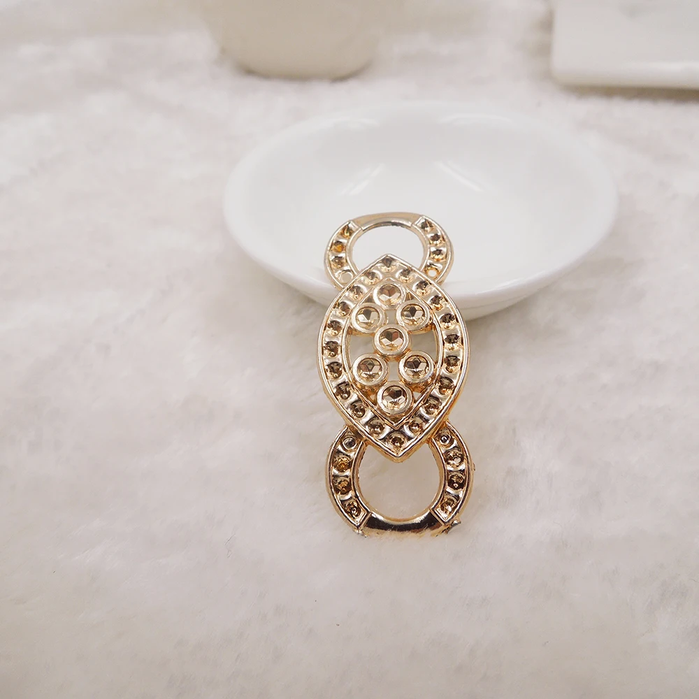 

52/20mm,15pcs uv plated rose gold no fade ribbon buckles acessories Invitation Ribbon Slider Headband Hair Clip DIY