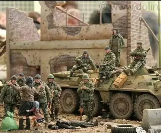 Масштаб 1/35 Современная русская Чеченская война классика 8 человек миниатюры