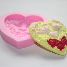 /розничная,, 1 шт стерео любовь голубь форма силиконовые формы для торта шоколадная Форма Мыло ручной работы формы FM