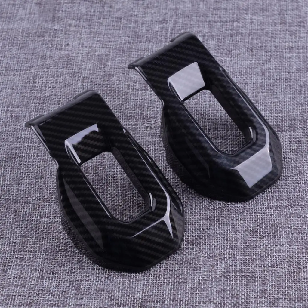 

2PCS Carbon Fiber Hood Lock Buckle Latch Bracket Trim Decor Decorative Frame Cover Moulding Fit For Wrangler JL 2018 2019
