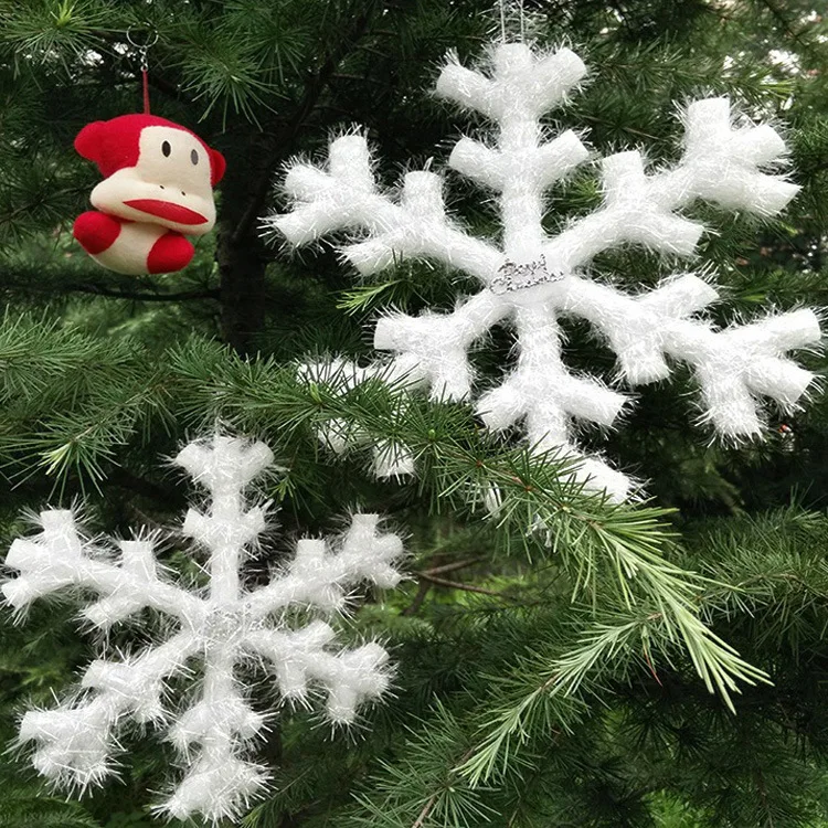 20cm 50cm Christmas Tree White Snowflake Charms Holiday Party Festival