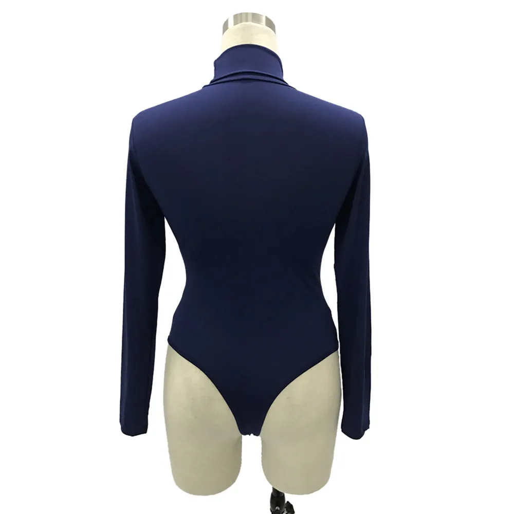 Turtle Neck Bodycon Bodysuit for Women 28 19273-4