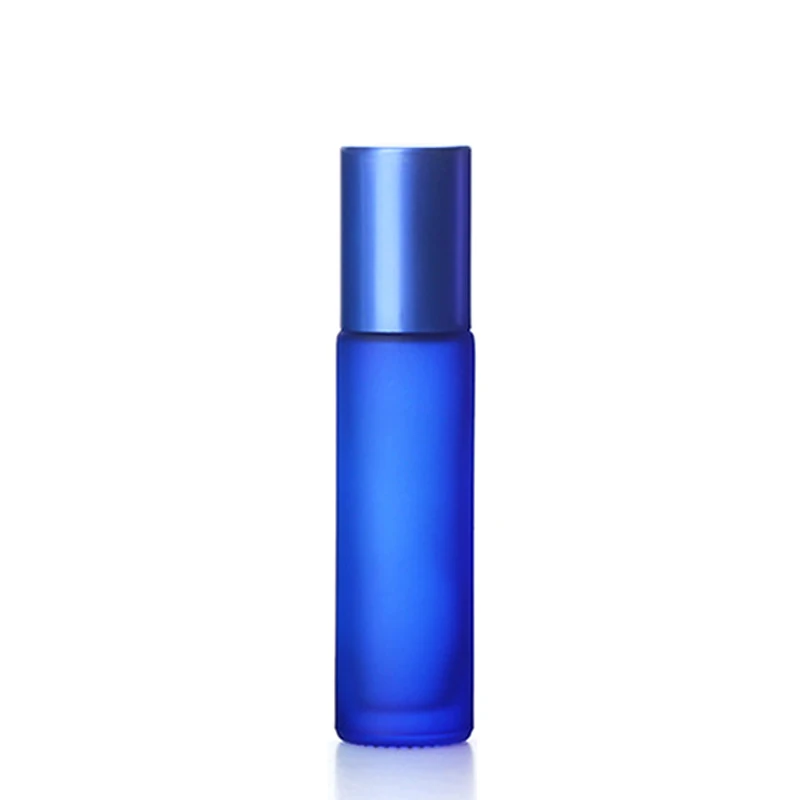 5 шт. 10 мл портативный матовый темно-синий стеклянный ролик эфирные масла флаконы для духов туман контейнер Путешествия многоразового роллер флакон - Цвет: Dark Blue