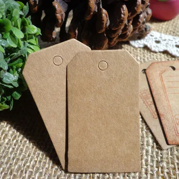 

Free shipping 7x4 cm Cardboard Blank price Hang tag Retro Kraft Gift Hang tag 100pcs/lot
