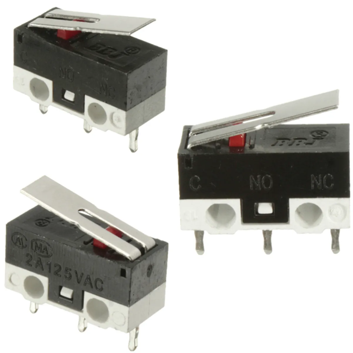 New 5pcs Mini Micro Switch Roller Lever Actuator Microswitch Spdt Sub