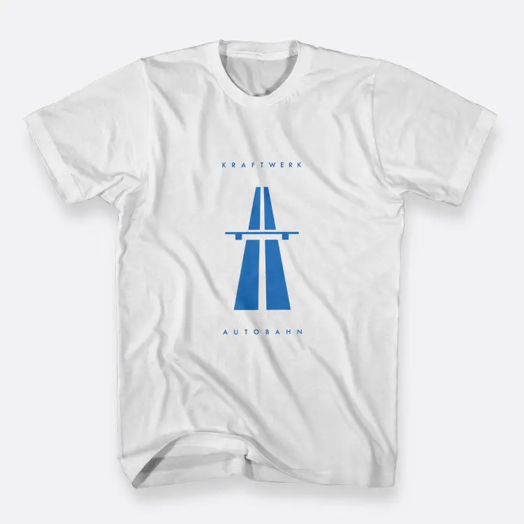 В krautrock автобан Kraftwerk белая футболка Размеры S-3XL Для мужчин хлопковая | Мужская