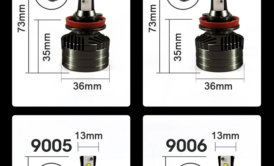 f4_19 Hi Lo Beam H4 Car LED Headlight Bulbs 70W 7000LM LED H7 H11 SMD Automobile Headlamp 9005 9006 Front Lights 6500K 12V