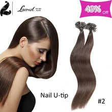 U Tip Hair Extensions Human Hair Laurel Hair Products Raw IBrazilian Virgin Straight Hair Extensions Nail u Tip 16-24″ 5color