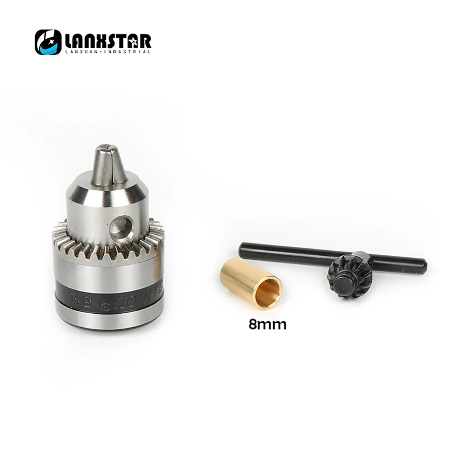 Lanxstar B10 Micro Motor Tapered Chuck With Casing And Motor Shaft3.17mm 4mm 5mm 6mm 6.35mm 7mm /8mm Power Tool Clamping 0.6-6mm