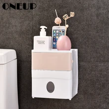 ONEUP держатель для туалетной бумаги Ванная комната двухслойная Водонепроницаемая коробка для салфеток склад-хралилище подставленное к стене коробка портативный держатель для туалетной бумаги