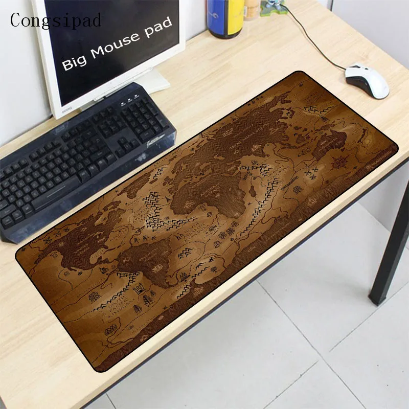 Congsipad Old World Map 400*900mm XXL Large Mouse pad gamer Mousepad Keyboard mat Office Table Cush