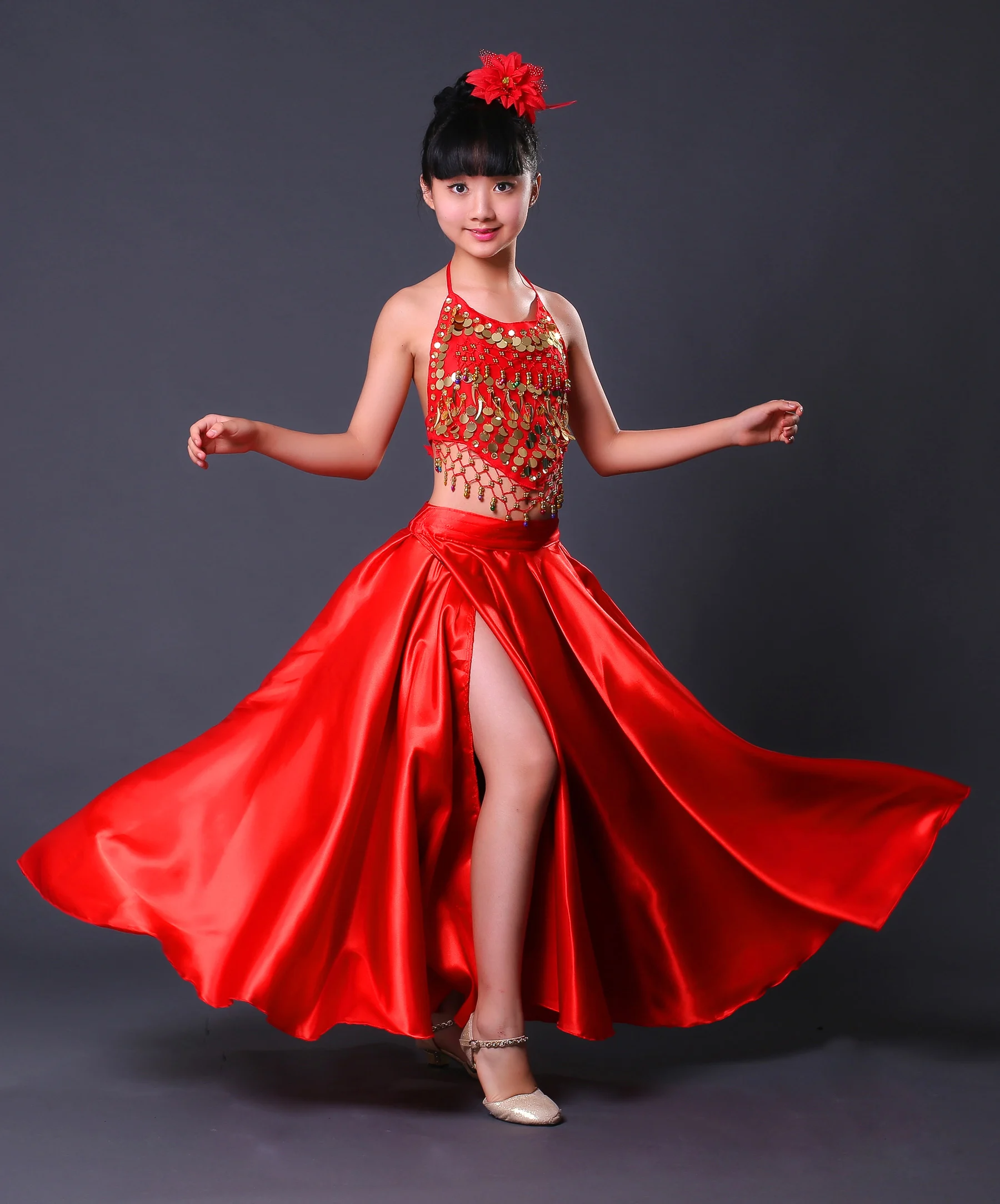 Children's Performance Costumes Women's Belly Dance Skirt Opening Dance