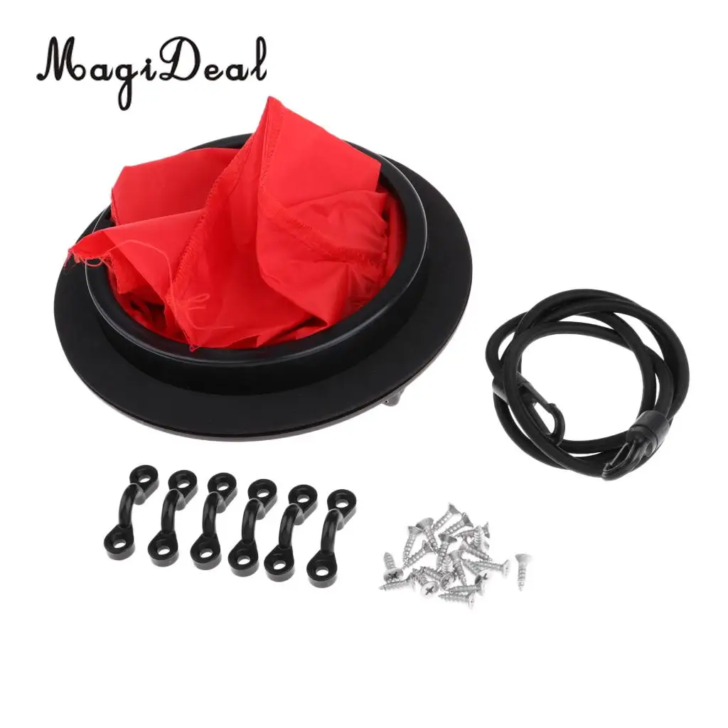 MagiDeal Universal 8 inch Nylon Kayak Deck Plate Hatch Cover & Storage Bag, Paddle Leash Clip for Canoe Dinghy Inflatable Boat