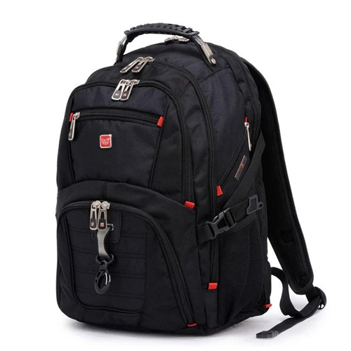 BAIJIAWEI мужской рюкзак для ноутбука Mochila Masculina 15 дюймов рюкзаки для багажа и мужские дорожные сумки Водонепроницаемая вместительная сумка - Цвет: Черный