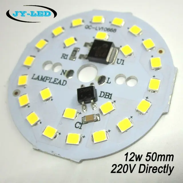 SMD 2835 12W LED PCB High PF Integrated IC Driver, 50mm Diameter AC180 ...