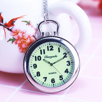 

2018 new style women men unisex large dial accesories key chain quartz pocket watches oldmen big digital luminous portable clock