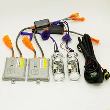 55 Вт ксенон H4 hid объектив HID Лампа Hi/Lo луч проектор лампа для фары авто 4300 K 6000 K