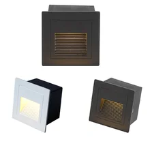 led wall lamp 3W IP65 LED Stair Light Step Light Recessed buried lamp indoor/ outdoor Waterproof Staircase Step lights AC85-265V