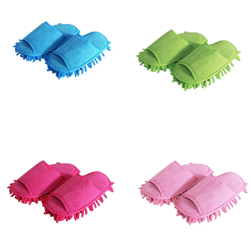 

Urijk 1Pair High Quallity Convenient Cloth Cleaning Mopping Slippers Soft Household Kitchen Floor Cleaners Kichen Supplies