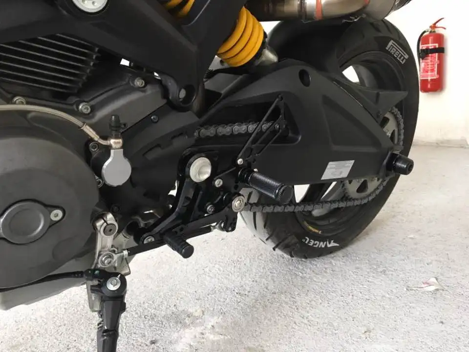 BIKINGBOY Rearsets задние наборы подножки опоры для ног для Ducati Monster 696 10 11 12 2013 опорные подножки для мотоцикла регулируемые