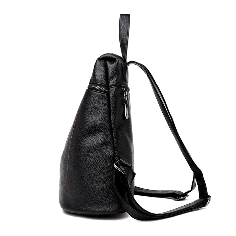 Модный рюкзак с защитой от кражи, Женский брендовый кожаный рюкзак, Женская Большая вместительная сумка для книг, простые сумки на плечо для женщин, Mochila