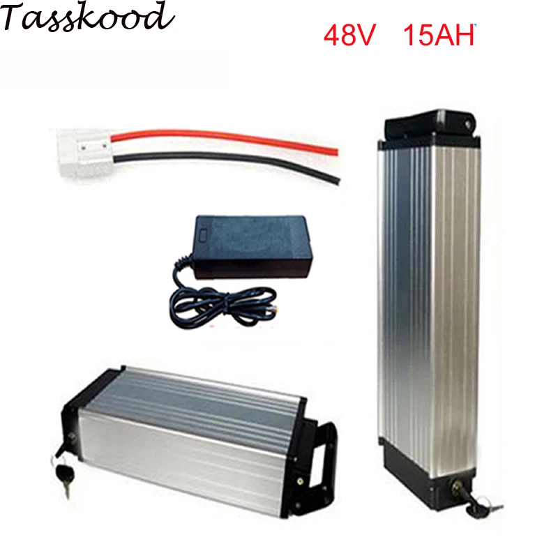 Buy UZA 48V 15AH 750W/500W Lithium Battery for bafang 48V 750W BBS02 mid drive kits rear rack luggage battery 48v 15Ah BMS charger 