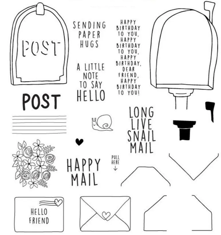 

mail drop Transparent Clear Silicone Stamp Seal for DIY scrapbooking photo album Decorative clear stamps A961