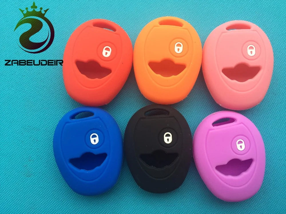 

Pusakieyy 1pc 2 Button Silicone Car Remote Key Fob Shell Cover Case For Mini Cooper One S Clubman R50 R53 2002-2005 Skin Holder