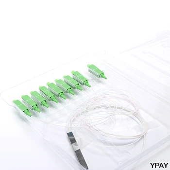 

50MINI PLC 1X8 Single mode Fiber Optical splitter FTTH PLC Steel tube type SCAPC 1x8 PLC Fiber splitter FBT Optical Couple
