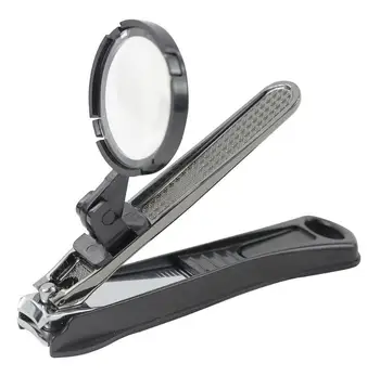 

1 PC Stainless Steel Big Nail Scissors with Magnifier Finger Nail Pliers Old Man Nail Cutter Toe Nail Care Tool