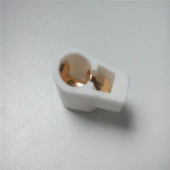 

8pcs Tube Caps Ceramic shield caps MCZG 8.8mm electron tube plate caps golden foot for 807/6146B/FU7/FU25/310A tube amplifier