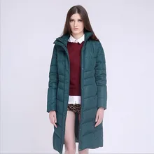 Зимняя женская куртка, высокое качество, Новая Модная парка на утином пуху, утолщенная теплая длинная куртка с капюшоном, пуховик, Женская куртка