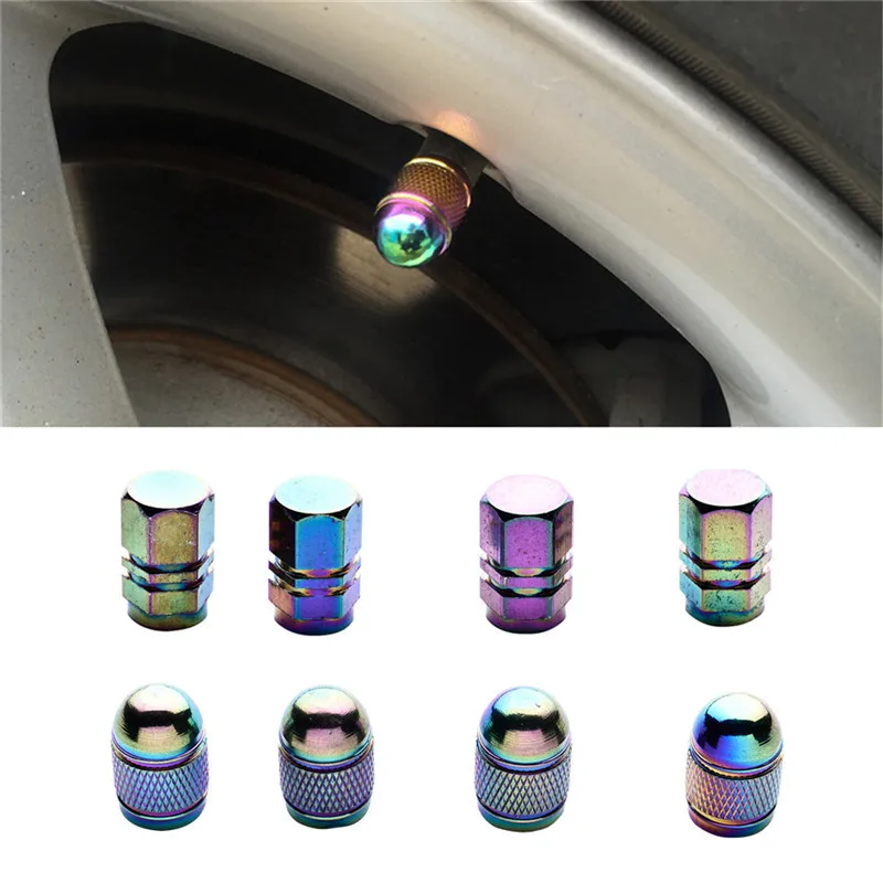Buy 4Pcs Universal Motorbike Valve Cover Colorful