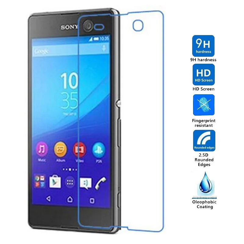 

2PCS Tempered Glass For Sony Xperia M5 E5603 Glass Scratch Proof Screen Protector protective film For Sony M5 Glass E5603