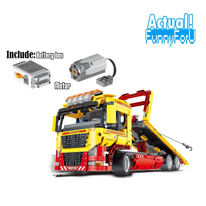 

LELE 38042 Flatbed Truck Technic Model Building Blocks Bricks Toys Educational For Children brinquedos Compatible legoINGly 8109