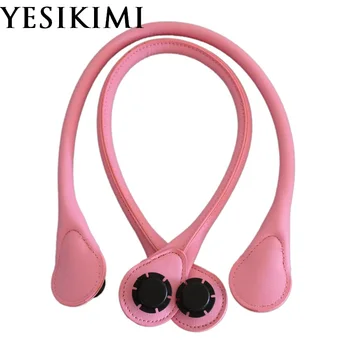 

YESIKIMI Pink bag Handles +Inner Bags Rope/PU Leather 65cm Long Handles Insert Zipper Bags Bag Accessories