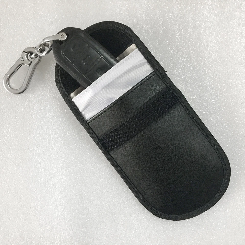

Double Layer RFID Phone Shielding Key Bag Leather Car Key Pouch Wallet Men Women Key Organizer Housekeeper Keychain Case New