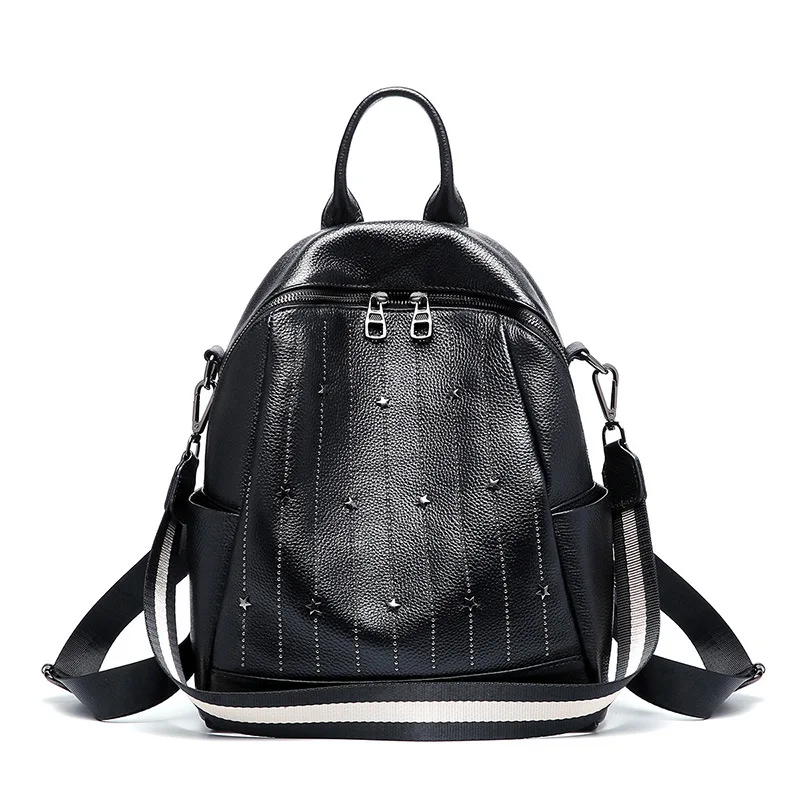 

Famous brand high quality leather women's backpack new fashion bag casual wild first layer leather small backpacks woman