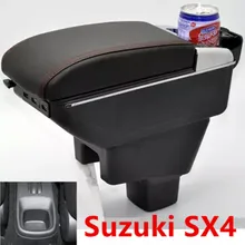 Подлокотник для Suzuki Sx4 2006-2018 центр консоли ящик для хранения подлокотник вращающийся 2008 2009 2010 2011 2012