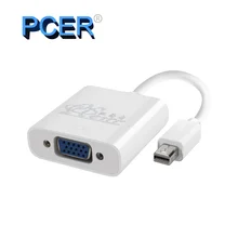 PCER Mini DisplayPort to VGA Adapter Thunderbolt 2 Converter DP Cable for MacBook Air 13 Surface Pro 4 Mini DP VGA converter
