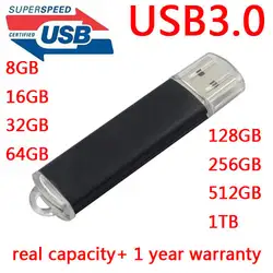 Из Металла USB 3,0 High Скорость 64 ГБ USB флешка 128 ГБ флешки 256 ГБ накопитель 512 ГБ 1 ТБ Memory Stick 512 ГБ диски памяти подарок