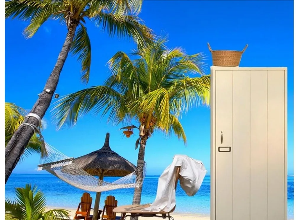 Home Decoration Blue Mediterranean forest sand beach home decoration