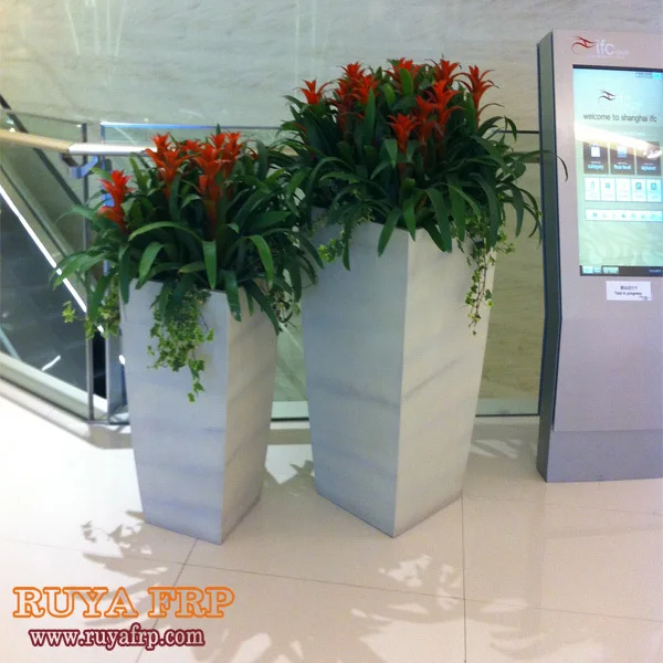 Fiberglass Planter,hotel pot decoration,indoor flowerpotin Flower Pots