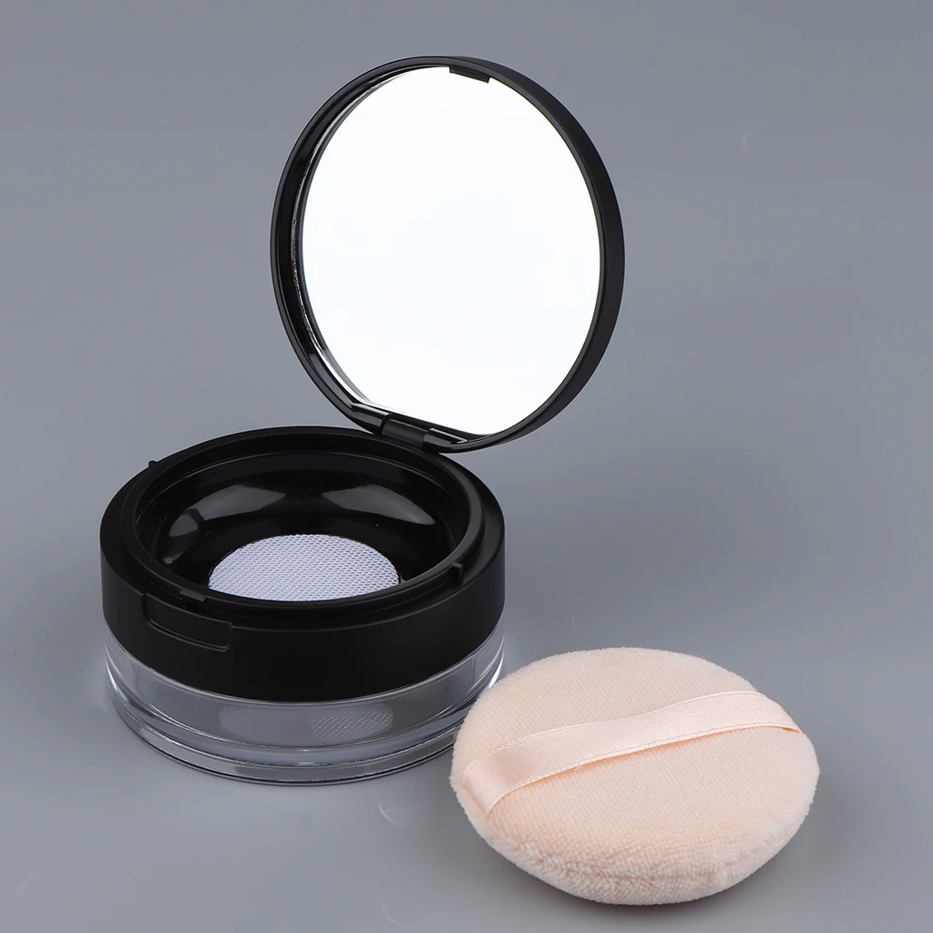 20g Plastic Empty Powder Puff Case Face Loose Powder Blush Makeup Cosmetic Jar Containers With Mesh Sifter