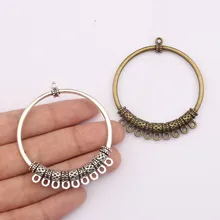 

10 pcs Extra Large Hoop Earring Charms Pendants Chandelier Connector 47mm