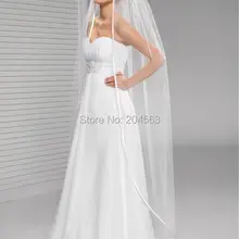 Одно Слои белого или цвета слоновой кости с длинным свадебная фата тюль вуаль для невесты