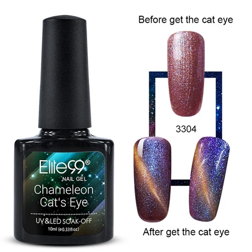 Elite99 глаз хамелеона кота гель для ногтей 3D магнитный гель лак для ногтей 24 цвета блеск гель лак замочить от УФ Гель-лак - Цвет: 3304