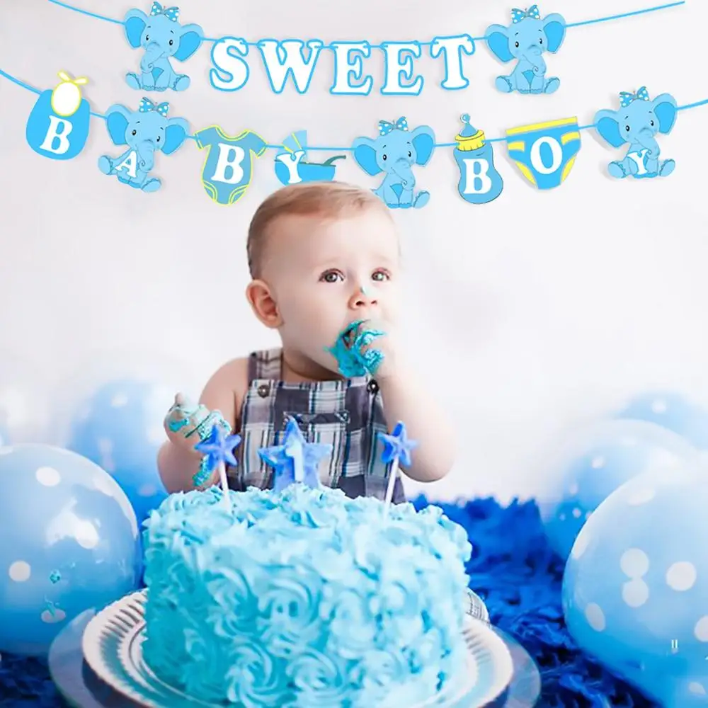 QIFU it A Boy Girl Baby Shower детские украшения воздушные шары для будущей мамы слон