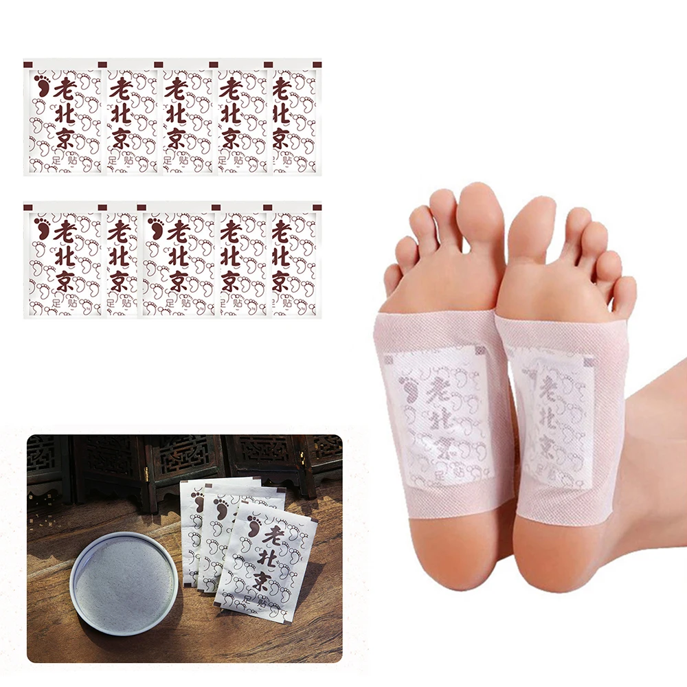10 шт Старый Пекин детоксикационные патчи для ног подушечки для похудения пластырь для похудения маска для ног для улучшения сна осушение спа для ног TSLM1